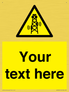 Custom warning RF radiation transmitter